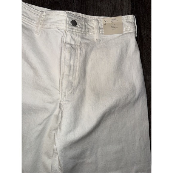 Universal Thread Women's High-Rise Sailor Wide Leg Ankle Jeans in White Size 8 - Picture 8 of 9